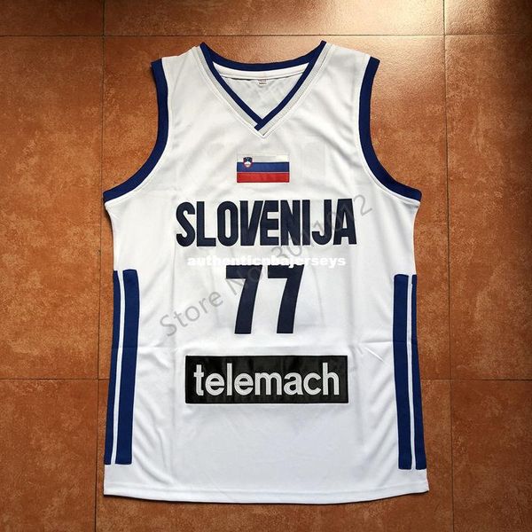 

2018 new luka doncic team slovenija basketball jersey stitched vest jerseys ncaa, Gray