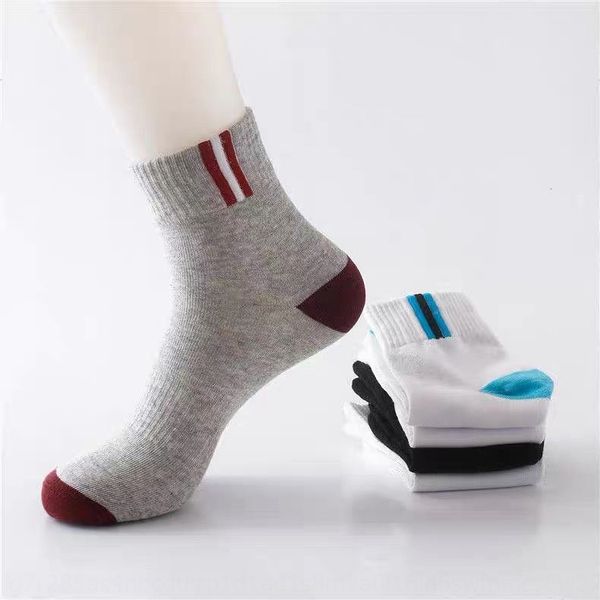 

vljl9 summer and autumn four seasons men's sport mid-calf length sock deodorization breathable sweat 200 needle cotton cotton socks and, Black