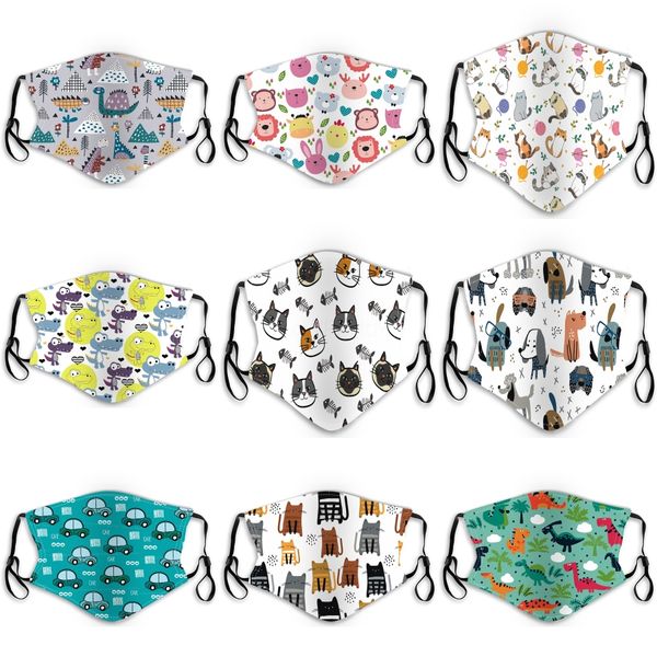 

cotton face mask with breathing valve filter pocket floral camo print mouth masks anti dust haze masks protective mask hh9-3052#701