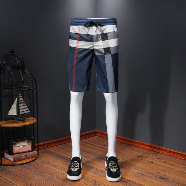 

2020 and trousers pants and trousers shorts fashion casual entertainment elastic beach shorts men's trendy plaid men's pants