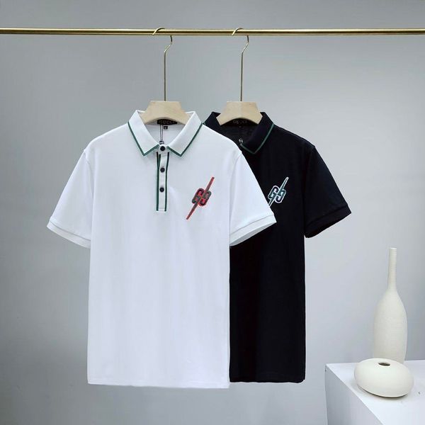 

20ss new arrival paris designer fashion embroidery logos polo tshirts short sleeve tee breathable vest shirt streetwear outdoor tshirt 6.28, Black;green