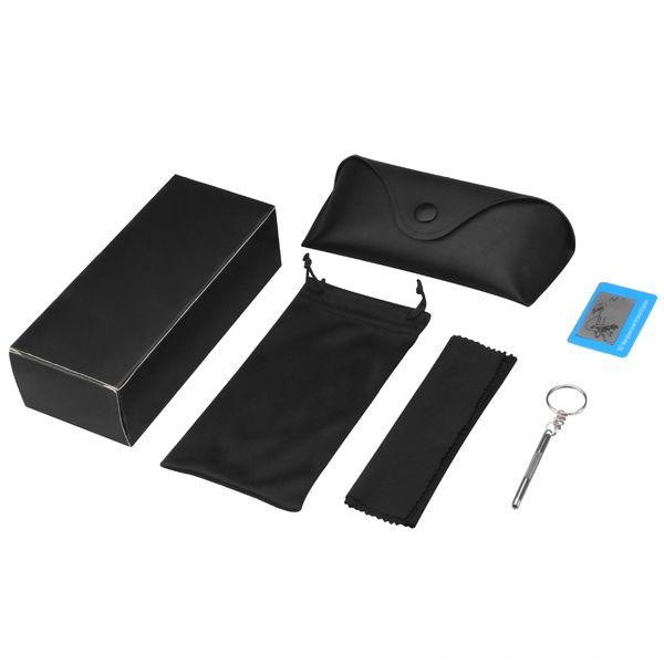 

2019 exquisite new glasses case leather case packaging 6-piece set glasses leather box, Blue