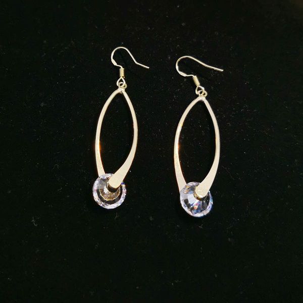 

european and american new popular personality designer drop earrings long temperament, Silver