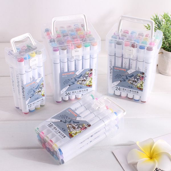 

colorful dual tip brush pen fine liner alcoholic brush art marker pens watercolor pens drawing painting coloring manga supplies