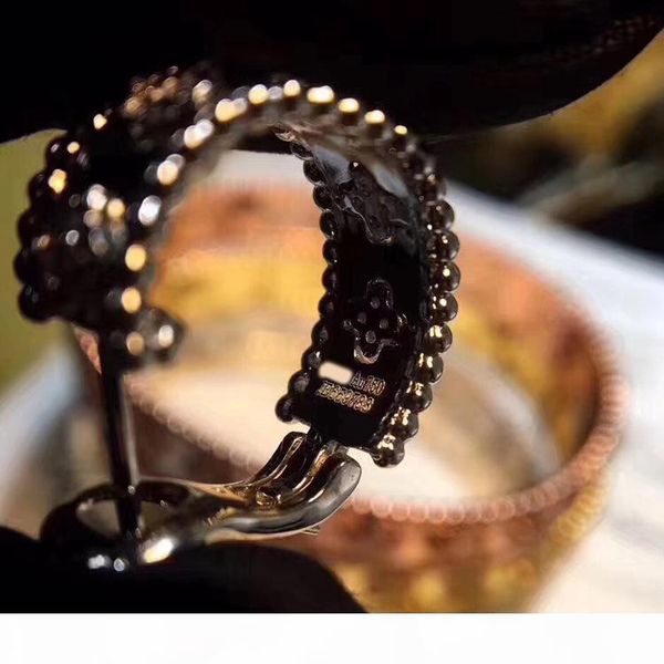 

women diamond earring paris design luxury snowflake stud earrings womens wedding party ins wide clover-studs, Golden;silver