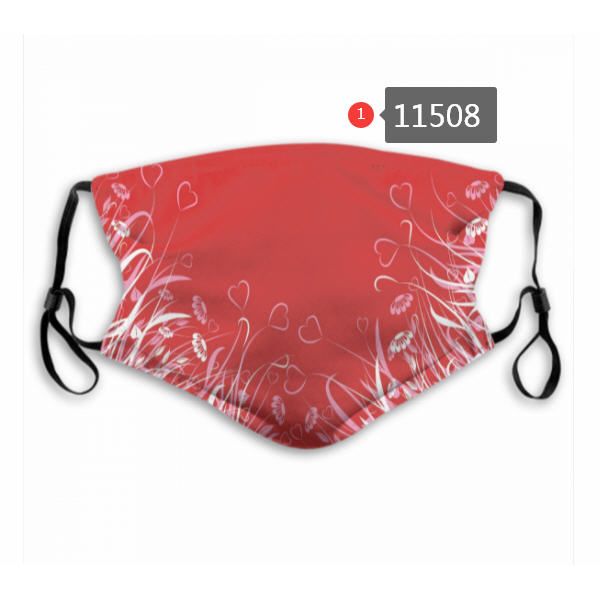 

whoelsale new dust mask with filter 5 layer activated carbon filter waterproof breathable flower print maks m-shaped nose clip mask ab2