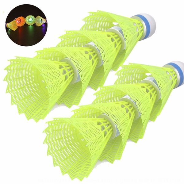 

4-piece color plastic led wool ball 4-piece color plastic led luminous wool ball badminton luminous badminton