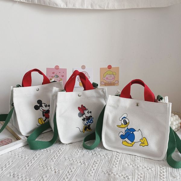 

children's 2020 new korean girl's hand cartoon er tong bao canvas cute canvas bag cartoon shoulder bag