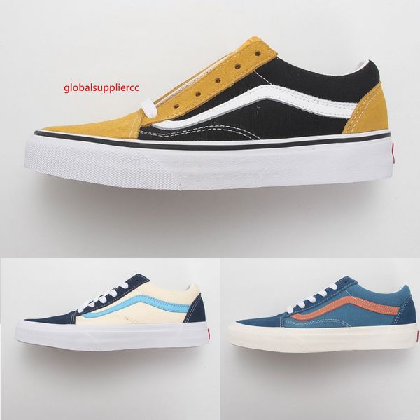 

2019 new old skool skateboard style 36 van men women outdoor shoes size 35-44, Black;green