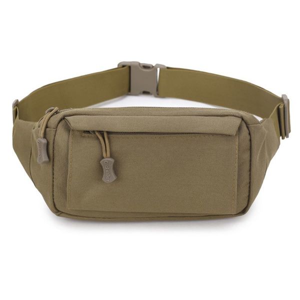 

men fanny pack chest shoulder bag with 3 pockets nylon minitary waist bag 2019 zipper belt bag black/khaki mx200717