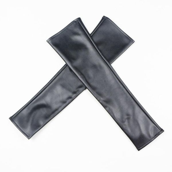 

winter gloves women girl pu leather winter super warm gloves cashmere long fingerless mittens luvas female, Blue;gray