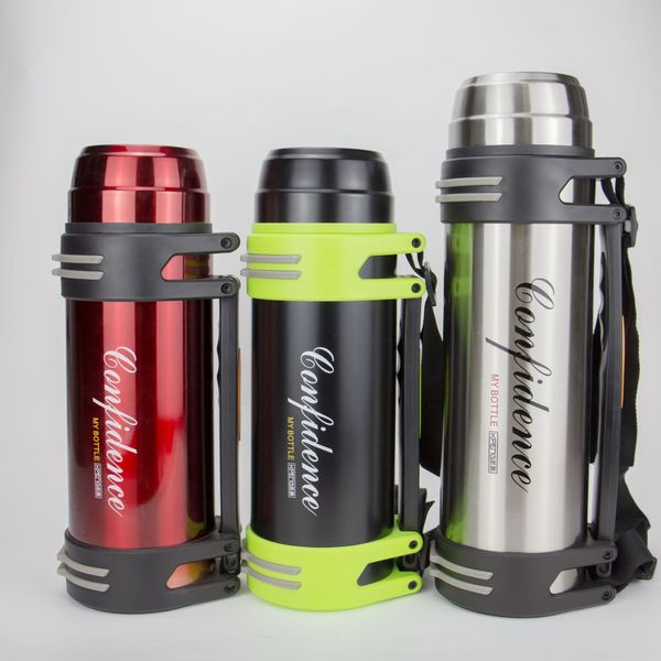 

large capacity travel gift outdoor sports cupthermos cup cup cup outdoor sports stainless steel thermos pot strap pot