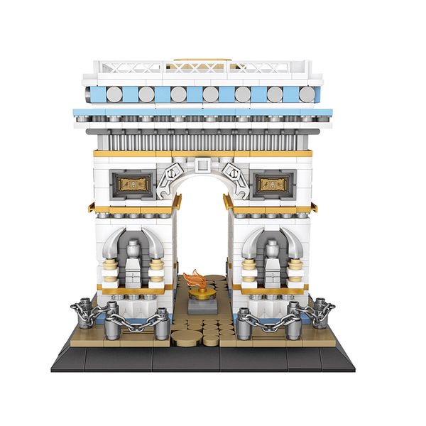 LOZ L'Arco di Trionfo a Parigi Modello di Blocchi da Costruzione, Mini Giocattolo Educativo di Assemblaggio Fai-da-Te, Ornamento per Regalo di Natale per Bambini, Colleziona 1028, 2-2