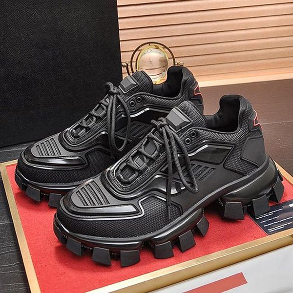 

new arrival cloudbust thunder knit sneakers men 's shoes fashion vintage low lace -up design men shoes calzado deportivo para homb, Black