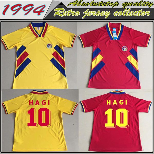 

1994 romania hagi retro vintage home away thailand quality soccer jerseys uniforms football jerseys shirt embroidery camiseta futbol, Black;yellow