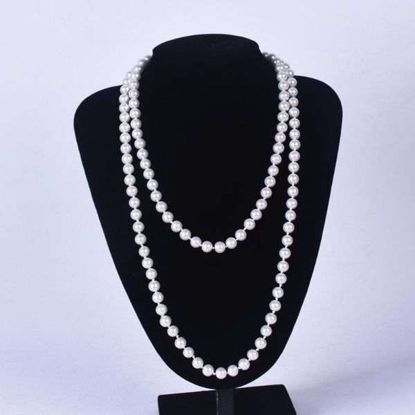 

120 cm long pearl necklace,8mm pearl necklace wholesale, necklace, Silver