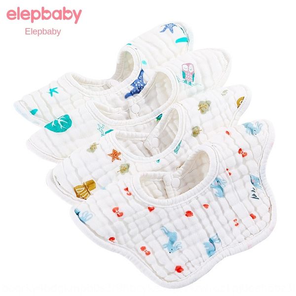 

elephant mother bib saliva towel and baby 8-layer cotton gauze bib 4-piece comfortable breathable baby saliva towel