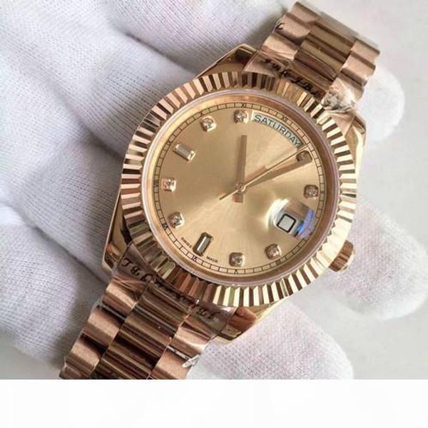 

2018 automatic relogio luxury mens brand men watch big diamonds brand stainless steel perpetual president automatic diamond wristwatch, Slivery;brown