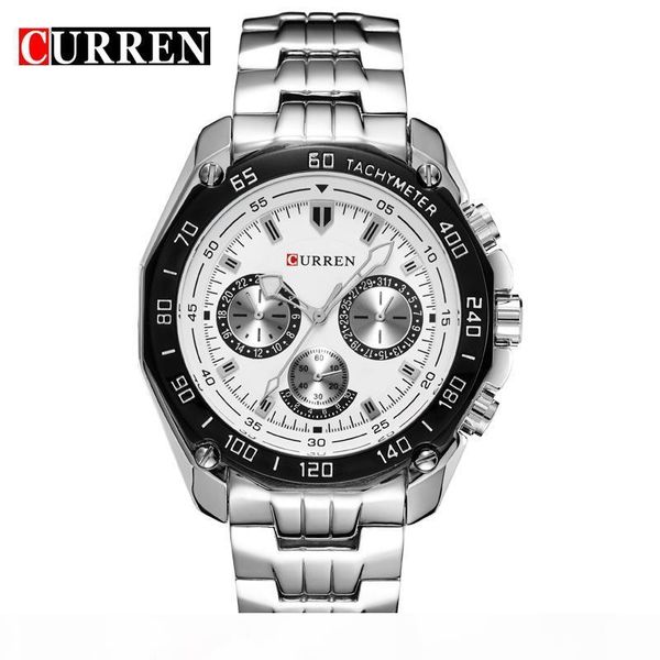 

u curren brand fashion military quartz watch men casual waterproof relogio masculino army wristwatch silver relojes hombre, Slivery;brown