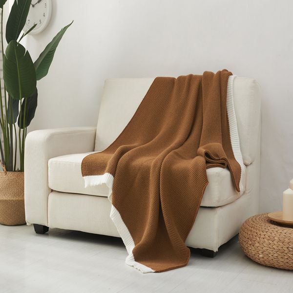 

blankets nordic coarse needle wool blanket leisure lunch sofa knitted cover air conditioning foreign trade bed bl