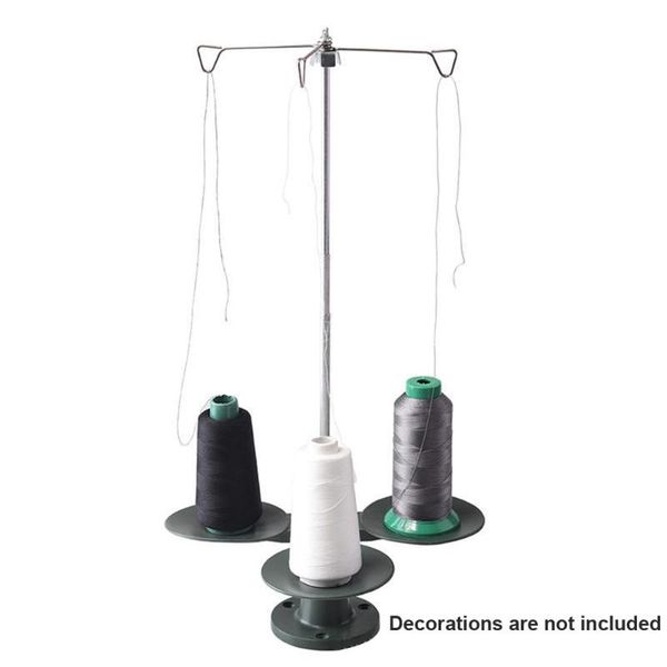 

stand 3 spool sewing machine home rack quilting thread holder diy detachable embroidery accessories tools line organizer, Black