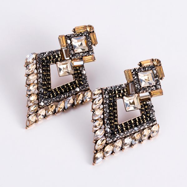 

eh8427 exaggerated earrings bohemian geometric fashion women's earrings, Golden