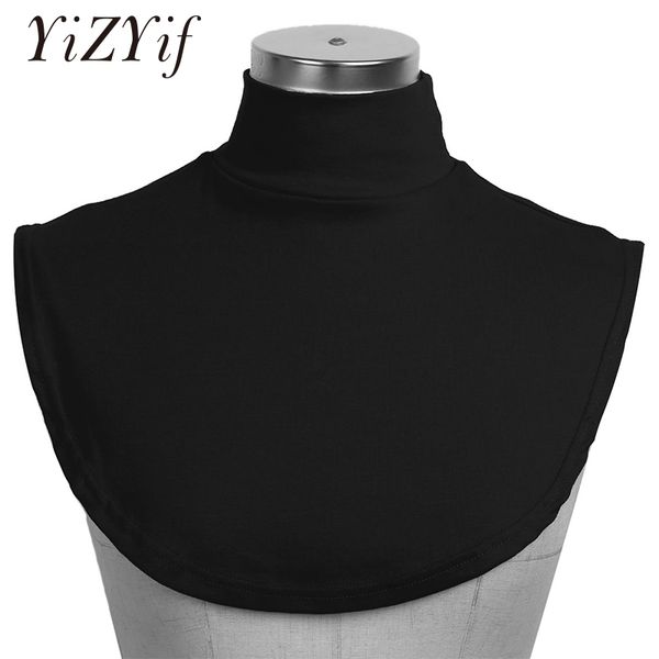 

fake collar sweater shirt collar detachable cotton fake mock neck half blouse autumn winter dickey neck warmer, Black;gray