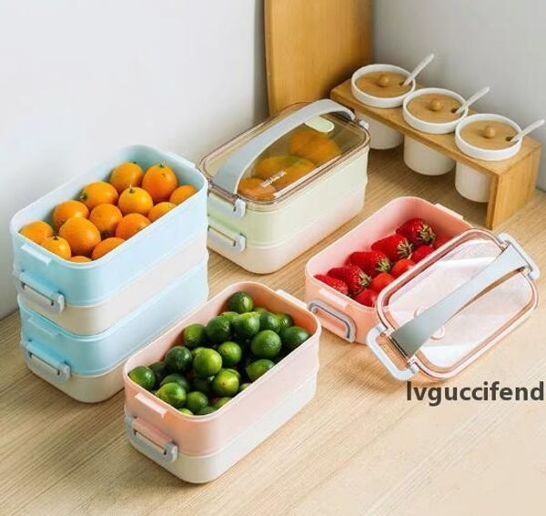 

double refrigerator fruit crisper food storage box meal box