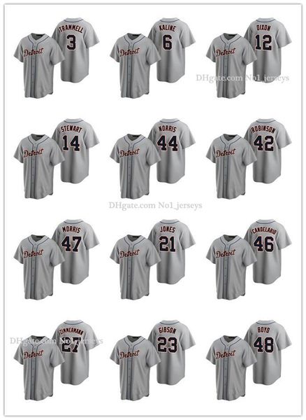 

detroit tigers men women youth 24 miguel cabrera 32 michael fulmer 2020 road baseball jersey, Black