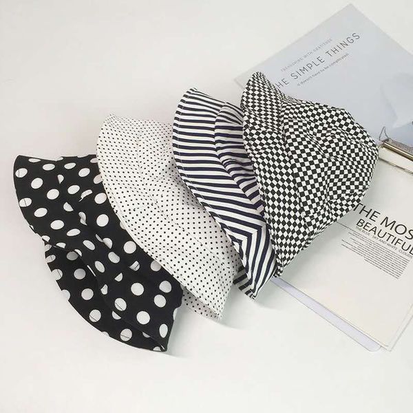 

caps & hats japanese fisherman hat spring and summer korean children retro wave point basin sun protection travel shade wild, Yellow