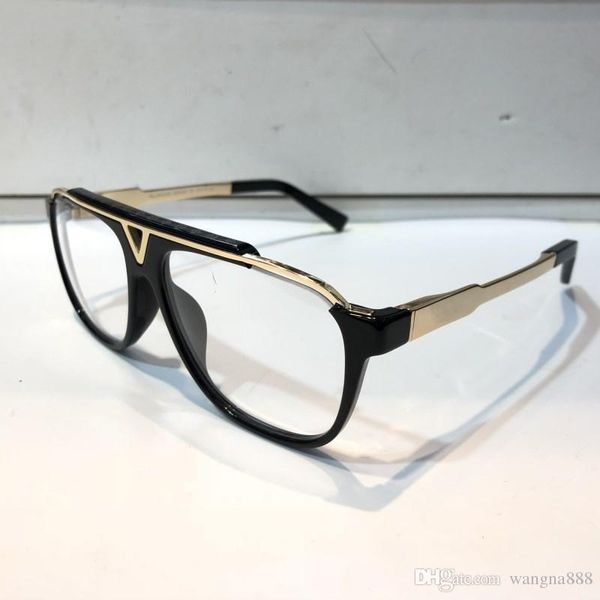 

luxury popular men design 0936 glasses square frame optical lens black with blue tortoise with blue come with brand case, White;black