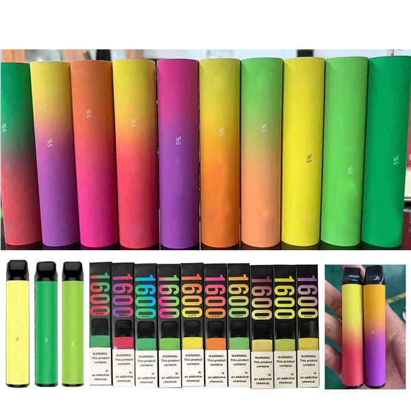 

Newest Disposable Vape Pen Device 1600 Puffs Hits Pre-Filled Empty Vapors E Cigarettes Portables System Vaporizers VS Breezes Plush Ali Bar