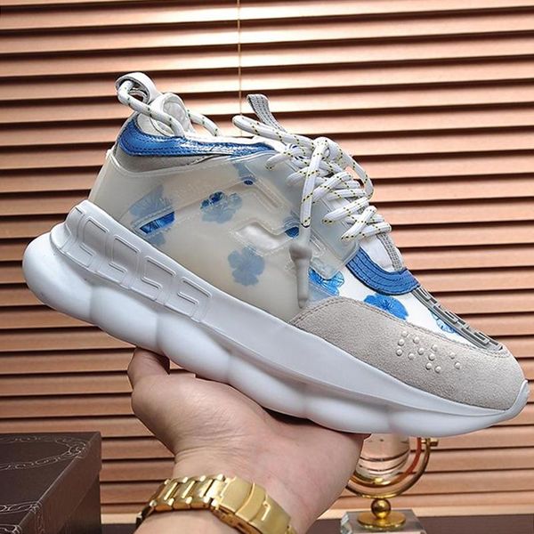 

chain reaction sneakers mens shoes drop ship luxury designer vintage footwears low lace -up plus size sports men shoes, Black