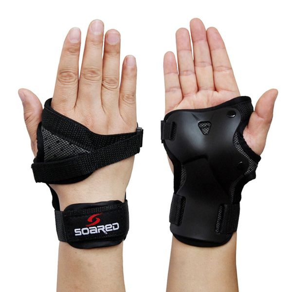 

wrist support soared skiing armfuls hand protection ski palm roller snowboarding skating guard, Black;red