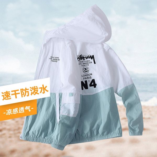 

ice шелковый coat coatsunscreen пальто мужские 2020 лето ультра легкий тонкий модный дышащий модный красивый пиджак солнцезащитный крем руба, Black;brown