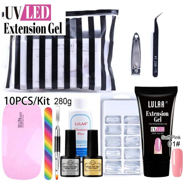 

30g extend builder nail kit set nail quick extension uv led hard gel acrylic builder with lamp