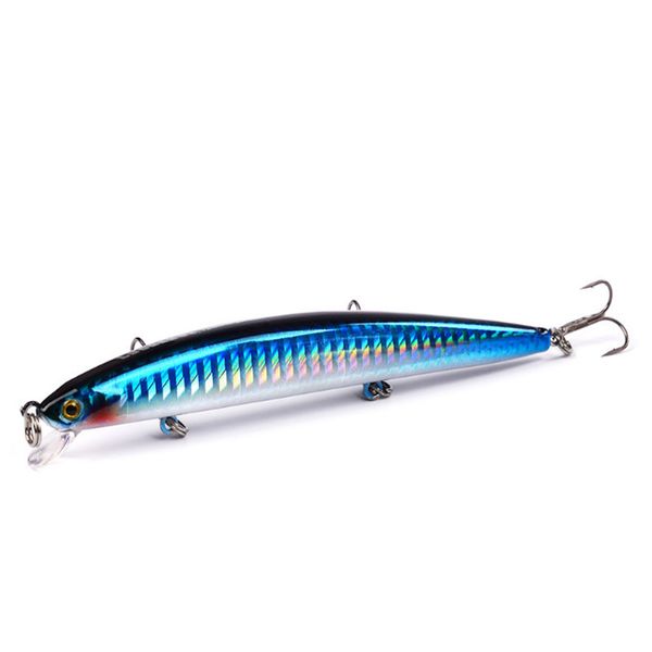 

1шт лазерная minnow рыбалка приманки жесткий приманки 13.5g 12.5cm abs пластик aritificial холодец воблер карп bass fishing pike инструменты
