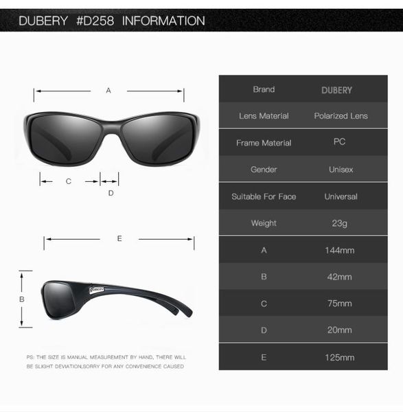 

dubery vintage black driving for 9 male men men's sunglasses goggles polarized oculos glasses sun colors model d258 gefpb, White;black