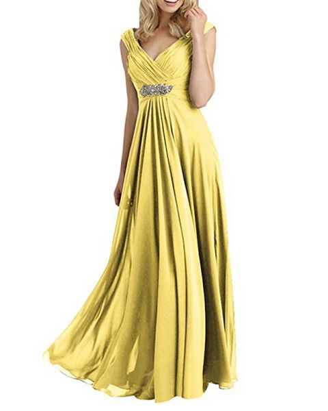 

a-line empire blue guest formal evening dress v neck sleeveless floor length chiffon with crystals, Black;red