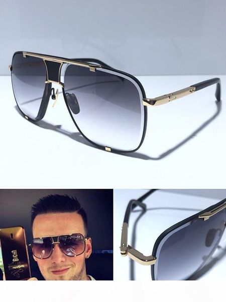 

mach classic five sunglasses men designer metal vintage fashion style outdoor eyewear square frame uv 400 lens with case quality, White;black