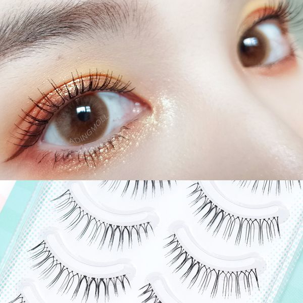

yokpn japanese pointed tail false eyelashes natural short fake eyelashes black brown student makeup curling realistic