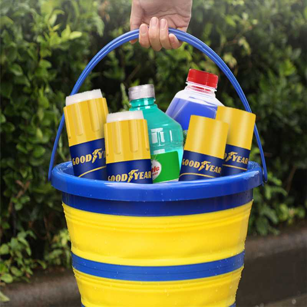 

goodyear vehicle folding bucket travel portable soft silicone fishing bucket outdoor water storage cd50 q06