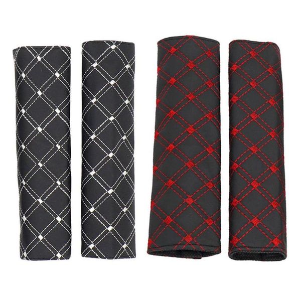 

hxlmotostore seat shoulder belt exquisite red wine series universal new seat belt shoulder protector car