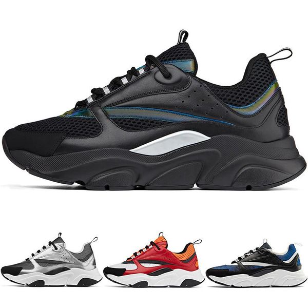 

designer -2019 new d men s canvas and calfskin trainers fashion new sneakers b22 trainer technical knit shoes