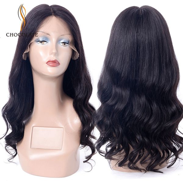 

brazilian body wave lace wigs perruque humain boucl long lace front human hair wigs three part human hair girls wigs, Black