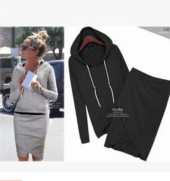 

street fashion 2020 new design fashion suit set women tracksuit two-piece style outfit sweatshirt sport wear, Gray