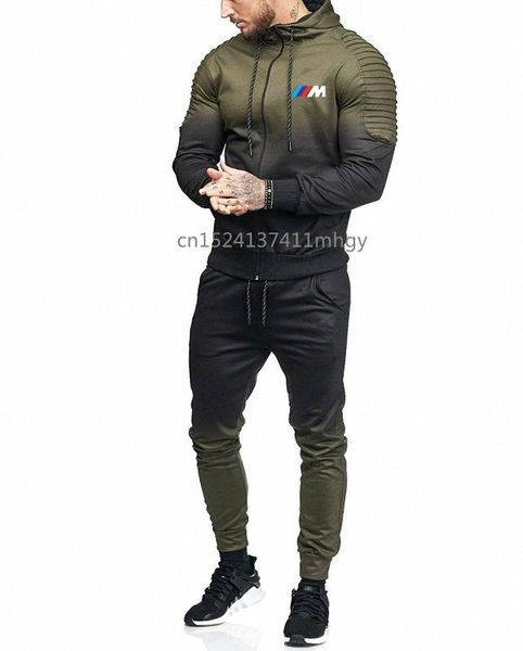 

2020 hooded tracksuit men set sporting for smile jacket+pants 2 pieces sweatshirt &pant racing suit io