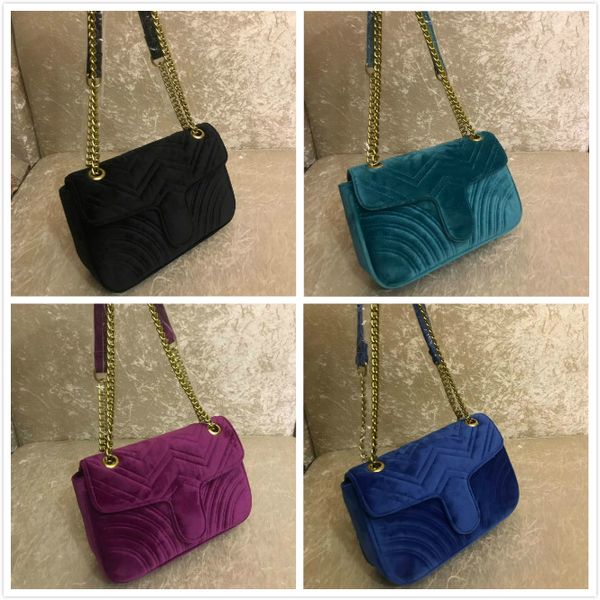 

2020 designer velvet bags handbags women famous brands shoulder bag designer luxury handbags purses chain fashion crossbody