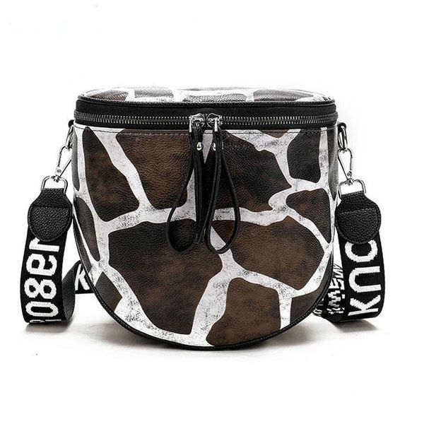 

leopard print bucket woman pu leather crossbody bags for women messenger bag female shoulder handbag small sling saddle sac lp36