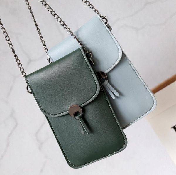 

women wallets chain shoulder straps transparent bag card holders women cell phone pocket handbag ladies clutch phone purse 2020